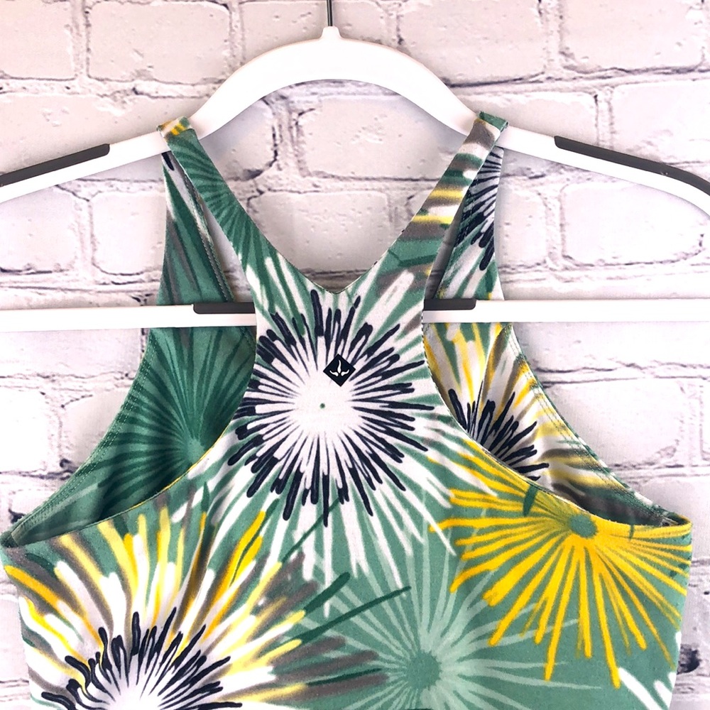 prAna ‘Sabin’ Racer Back Tank Top Green/Yellow Starburst Sz XS - Picture 6 of 12